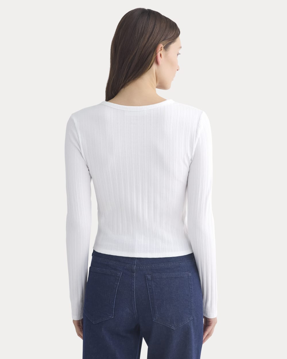 Cardigan in Pointelle | White