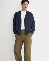 Relaxed Herringbone Fatigue Pants | Beech