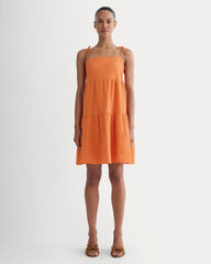 The Gauze Mini Tiered Dress | Soft Orange