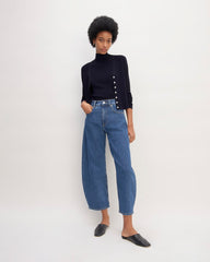 The Viscose Knit Cardigan | Navy