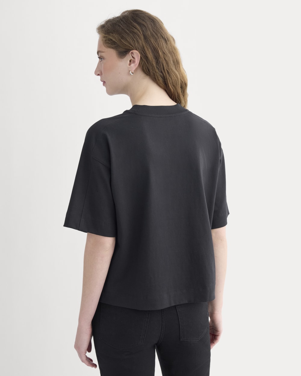 Oversized Seamed Tee | Black