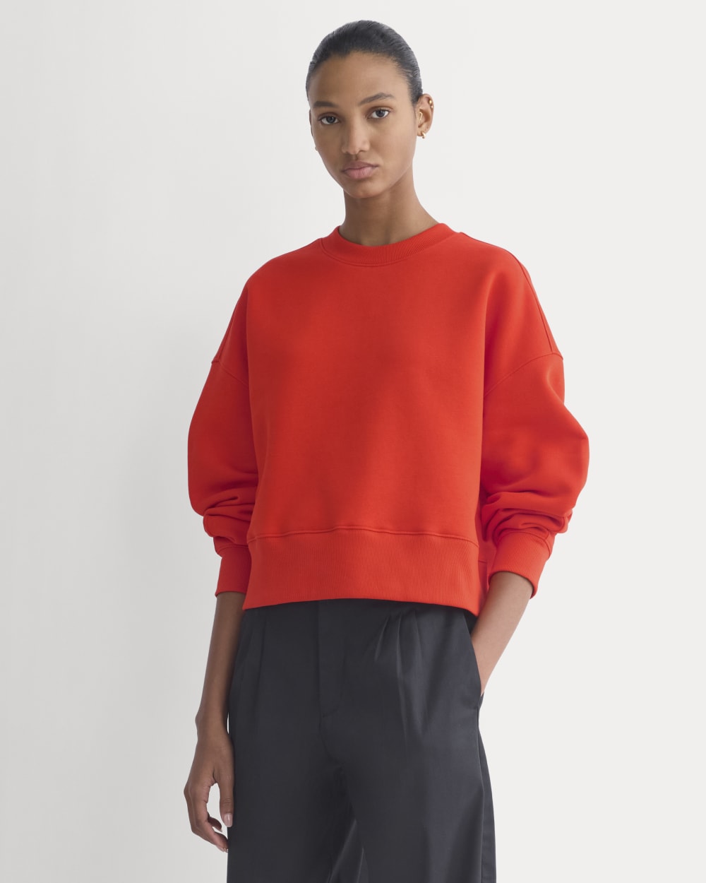 Luxe Fleece Sweatshirt | Fiery Red
