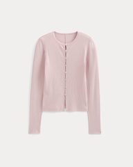 Luxe Rib Button-Up Top | Burnished Lilac