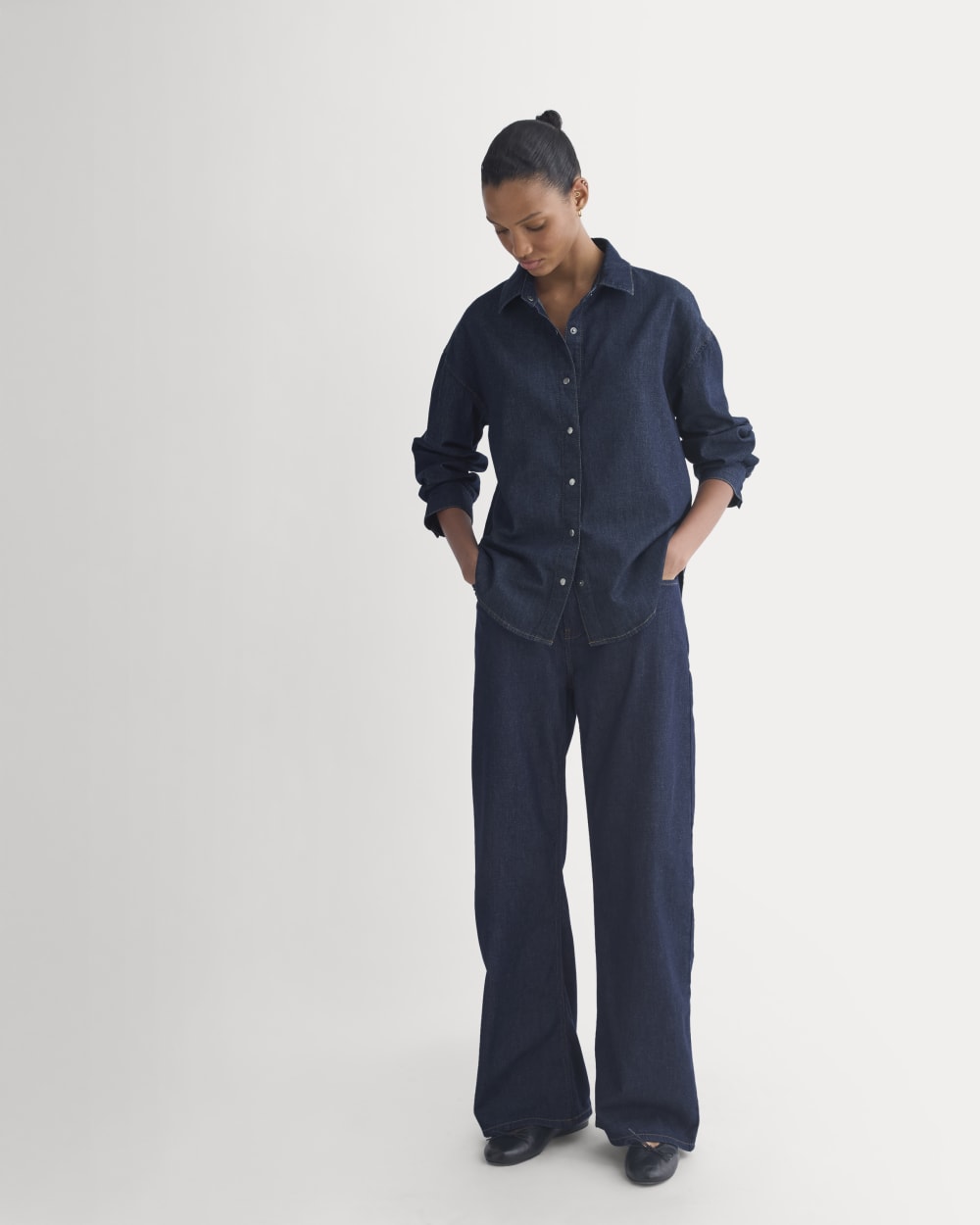 Everlane x Elena Bonvicini Balboa Button-Up Shirt | Deep Bay Indigo