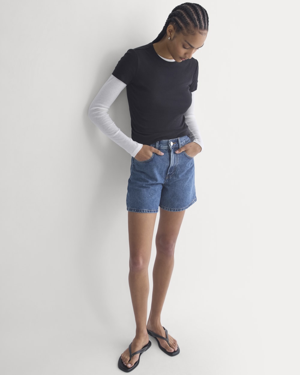 Way-High® A-Line Denim Short | Ocean