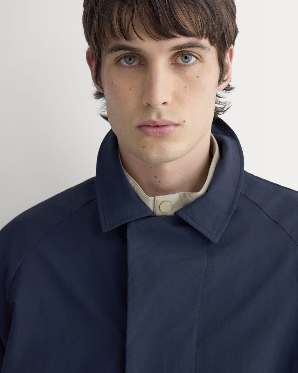 Re:Cycled Nylon Mac Coat | Deep Navy