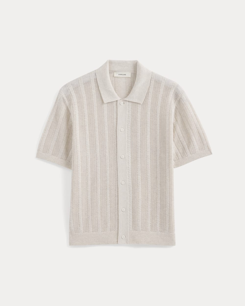 Textured Knit Resort Shirt | Heathered Oat