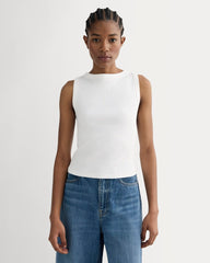 The Selfie Boatneck Tank | White