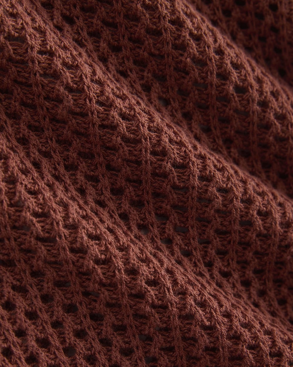 Lace-Knit Cardigan | Henna Red