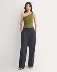 RetroSoft Cotton One-Shoulder Tank | Mayfly