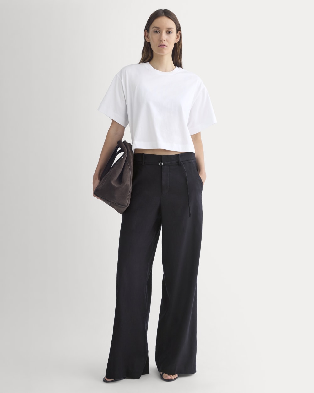 Forever Jersey Cropped Tee | White