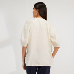 The Linen Puff Sleeve Shirt | Canvas