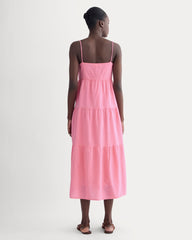 The Gauze Tiered Dress | Deep Pink