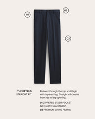 The Transit Chino | Deep Navy | Straight