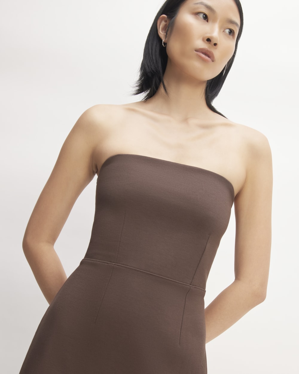 The Dream Strapless Dress | Earth Brown