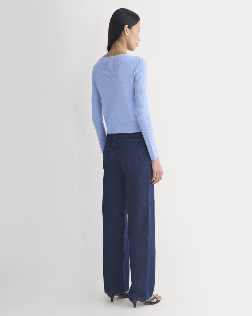 The Cardigan in Ultrasoft Merino | Open Air Blue