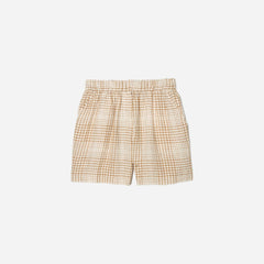 The Linen Boxer Short | Iced Coffee Grid