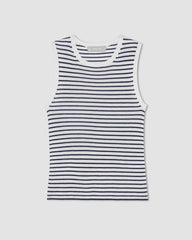The Tank in Ultrasoft Merino | Bone/Navy