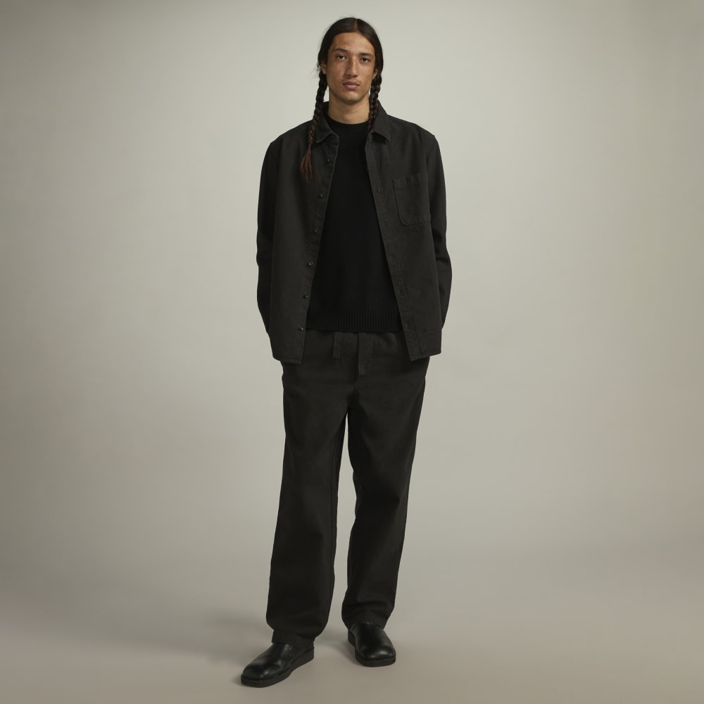 The Canvas Organic Cotton Drawstring Pant | Black