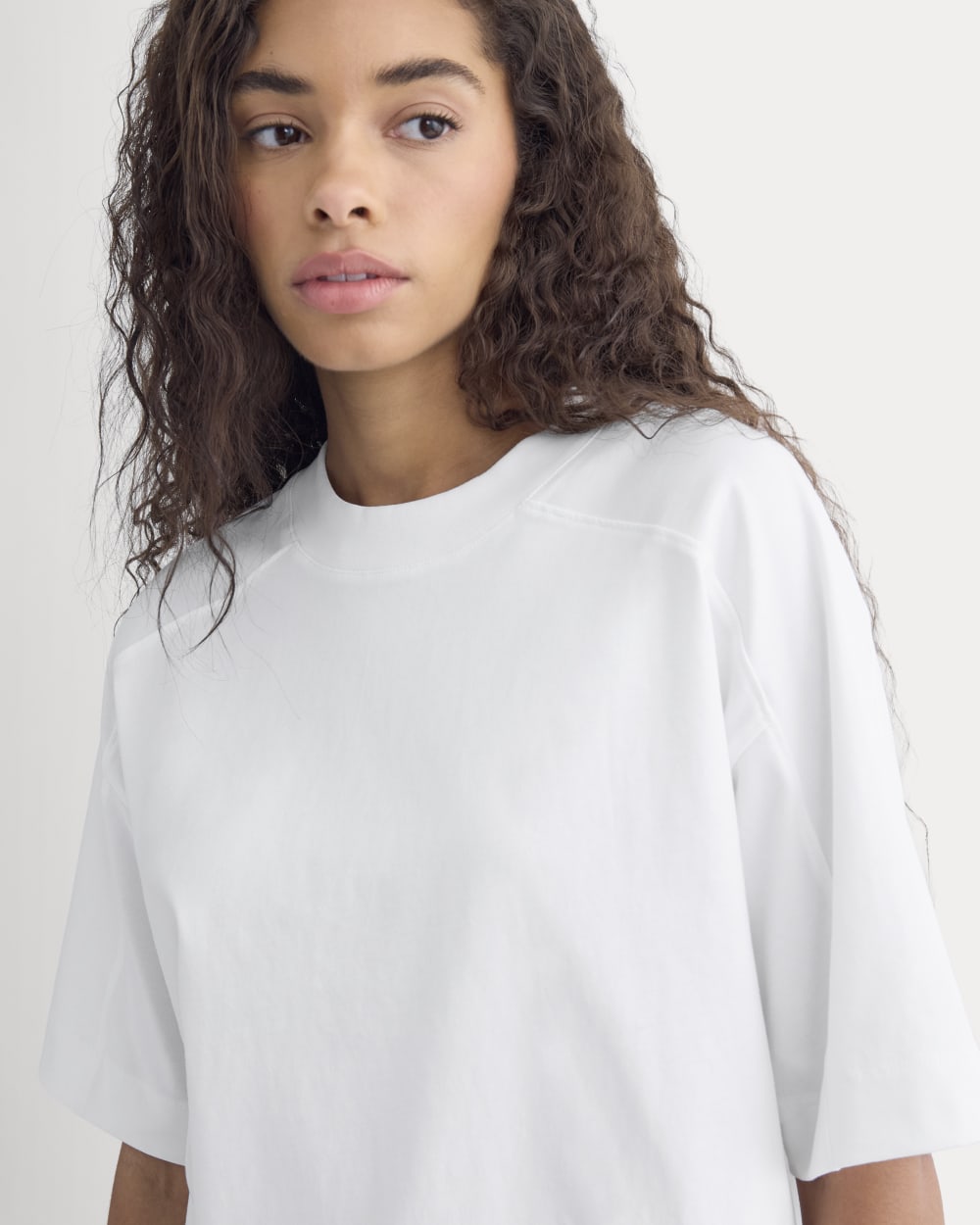 Oversized Seamed Tee | White