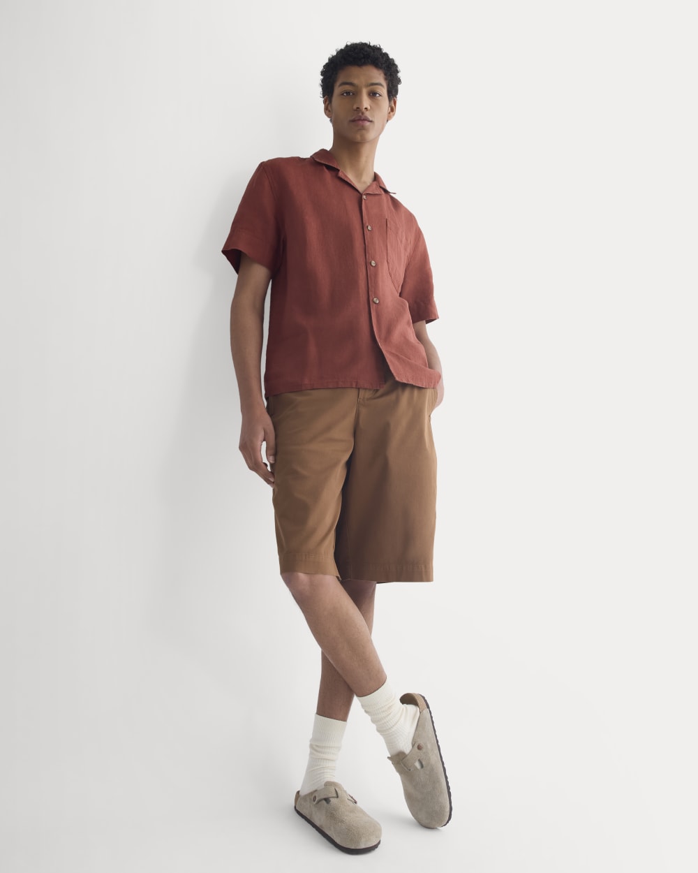 Linen Resort Shirt | Henna Red