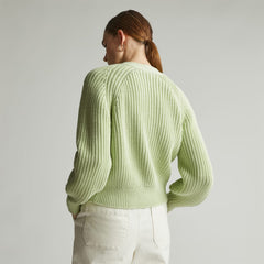 The Texture Cotton Cardigan | Seafoam Green
