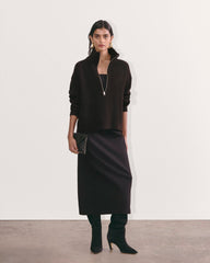 The Half-Zip Sweater in Luxe Merino | Black