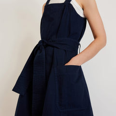 The Organic Cotton Herringbone Dress | Navy