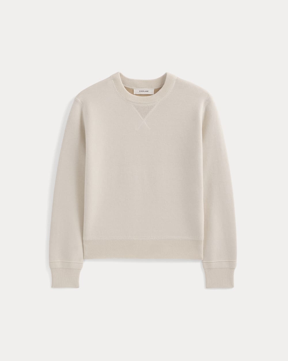 Double Knit Crew in Cotton Merino | Bone/Cream/Sand/Light Camel