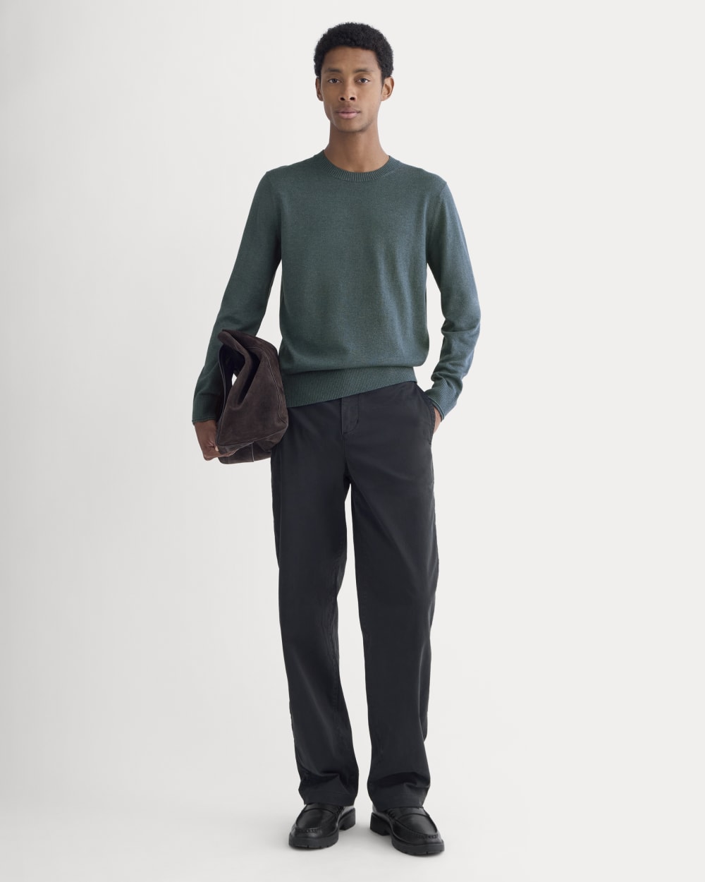 The No-Sweat Sweater | Uniform | Heather Midnight Navy