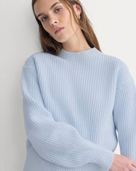 Cropped Ribbed Crew in Everyday Cotton | Skywriting