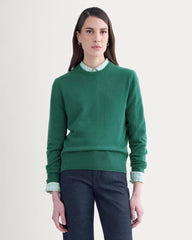 Cashmere Slim Crew Sweater | Hunter Green