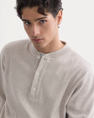 Vintage Rib Henley | Heathered Oatmeal