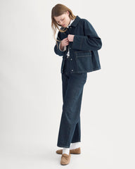Cropped Denim Jacket | Garment-Dyed Indigo