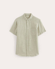 The Classic Short-Sleeve Shirt in Linen | Elm Gingham