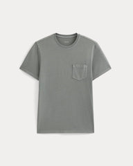 The Essential Organic Garment-Dyed Crew | Agave Green