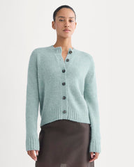The Crew Cardigan in Alpaca | Heather Gray Mist