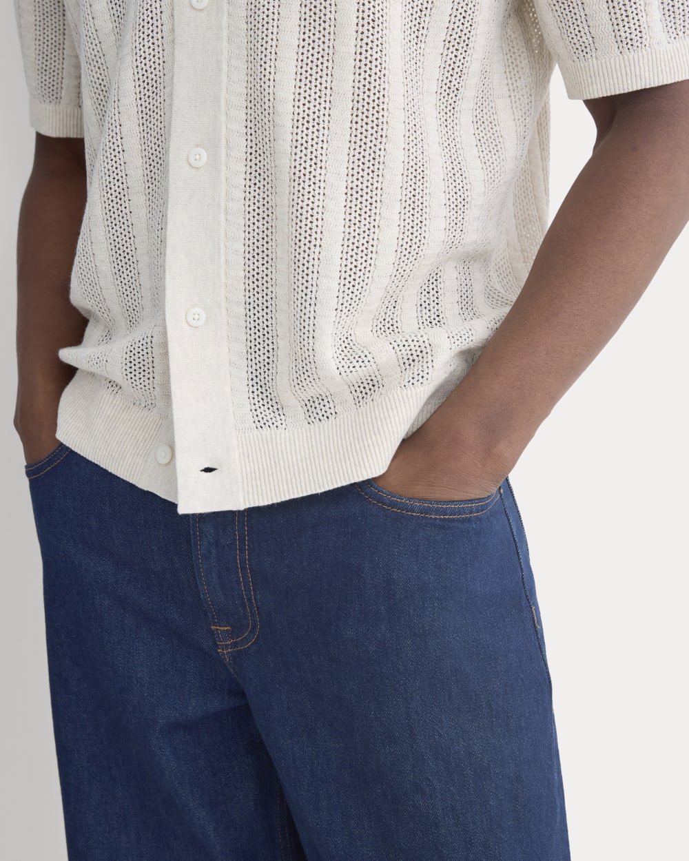 Textured Knit Resort Shirt | Heathered Oat