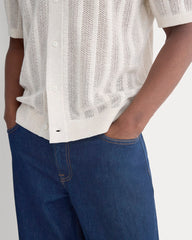 Textured Knit Resort Shirt | Heathered Oat