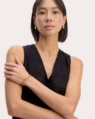 The Linen Eyelet Maxi Dress | Black Eyelet