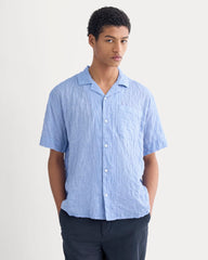 Textured Voile Resort Shirt | Open Air Plaid