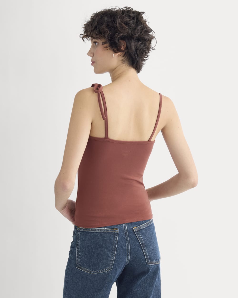Tie-Shoulder Tank | Henna Red
