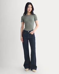 The Luxe Rib Crew | Agave Green