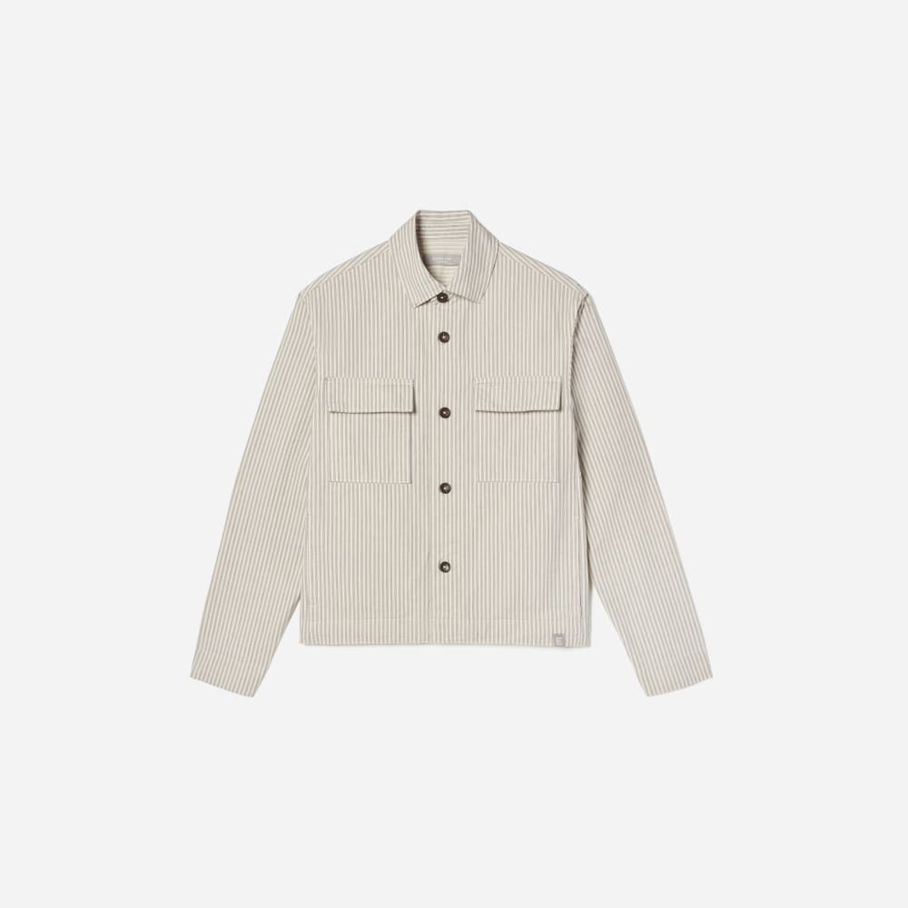 The Everyone Spring Shirt Jacket | Navy Stripe