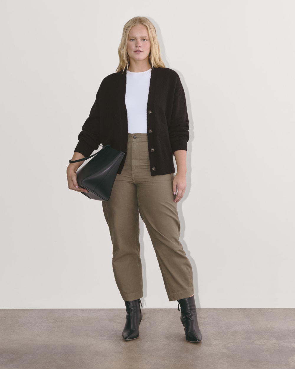 The Cocoon Cardigan in Plush Cotton | Black