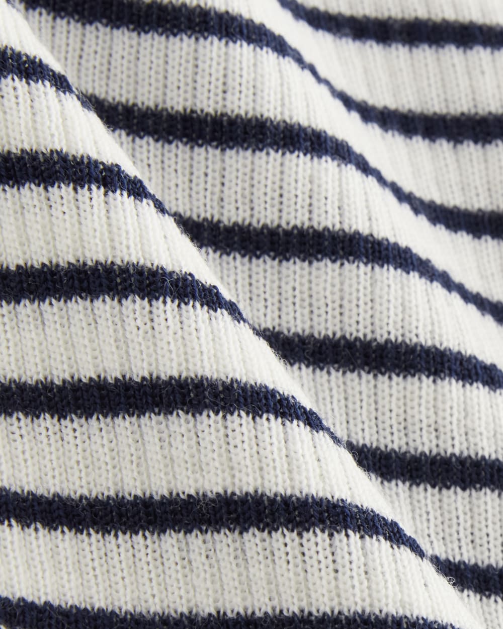 The Sweater Tee in Ultrasoft Merino | Bone/Navy