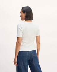 The Form Scoop-Neck Tee | White