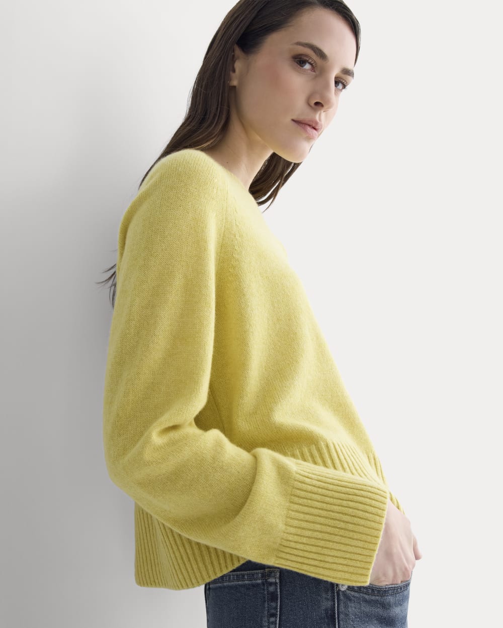The Boxy Crew in Cashmere | Double Cream Heather
