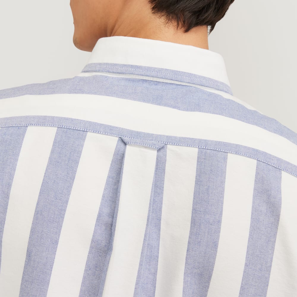 The Organic Short Sleeve Oxford Shirt | Mazarine Blue / Bone