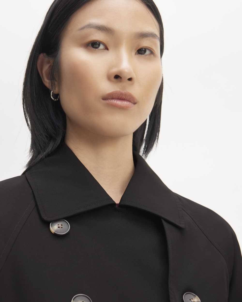 The Italian Wool Modern Trench | Black